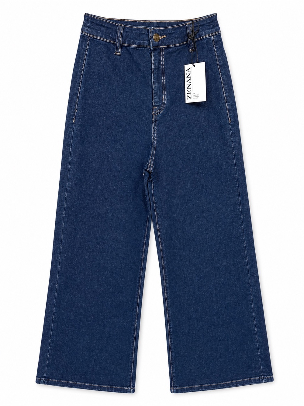 ZENANA Wide Leg Dark Blue Denim Jeans